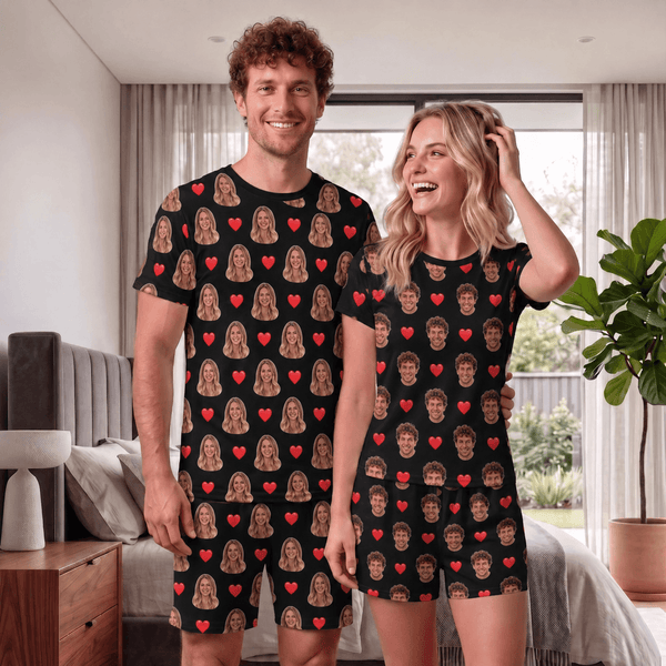 Kit Conjunto Pijama de Casal Personalizado com Foto