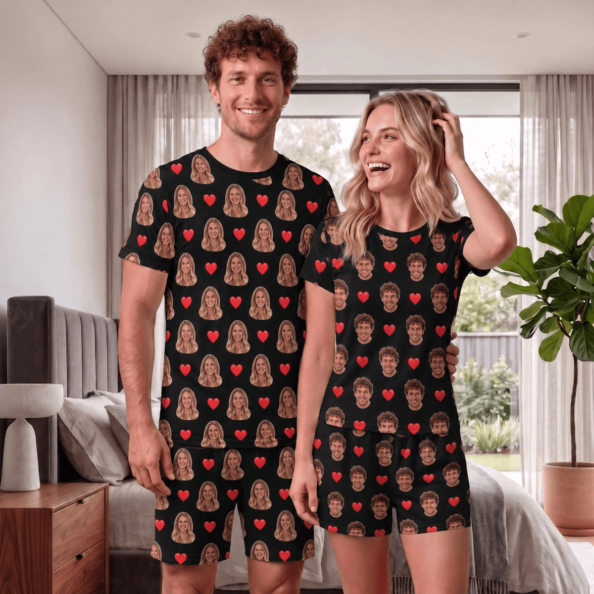 Kit Conjunto Pijama de Casal Personalizado com Foto