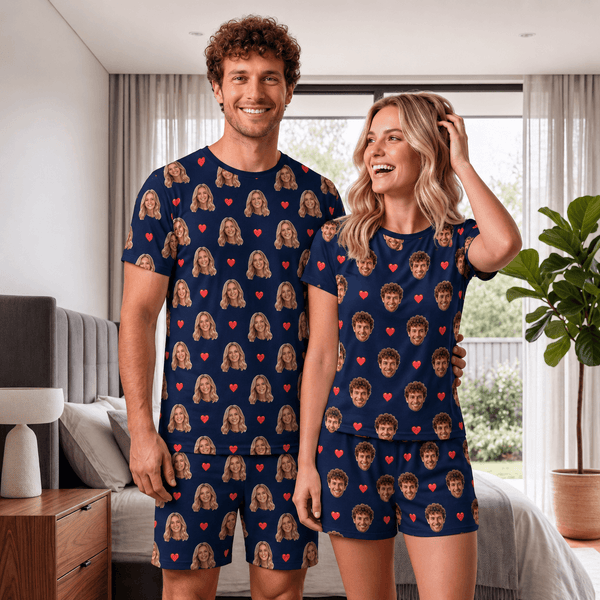 Kit Conjunto Pijama de Casal Personalizado com Foto