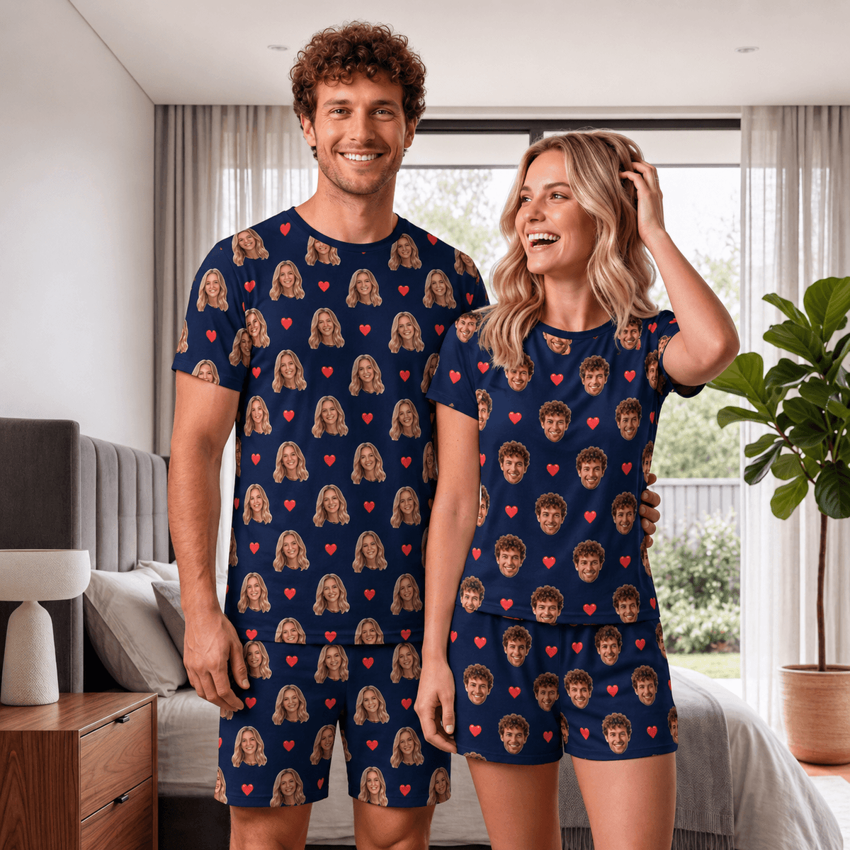 Kit Conjunto Pijama de Casal Personalizado com Foto